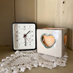 Vintage 1990’s Heart Ceramic Candle Holder